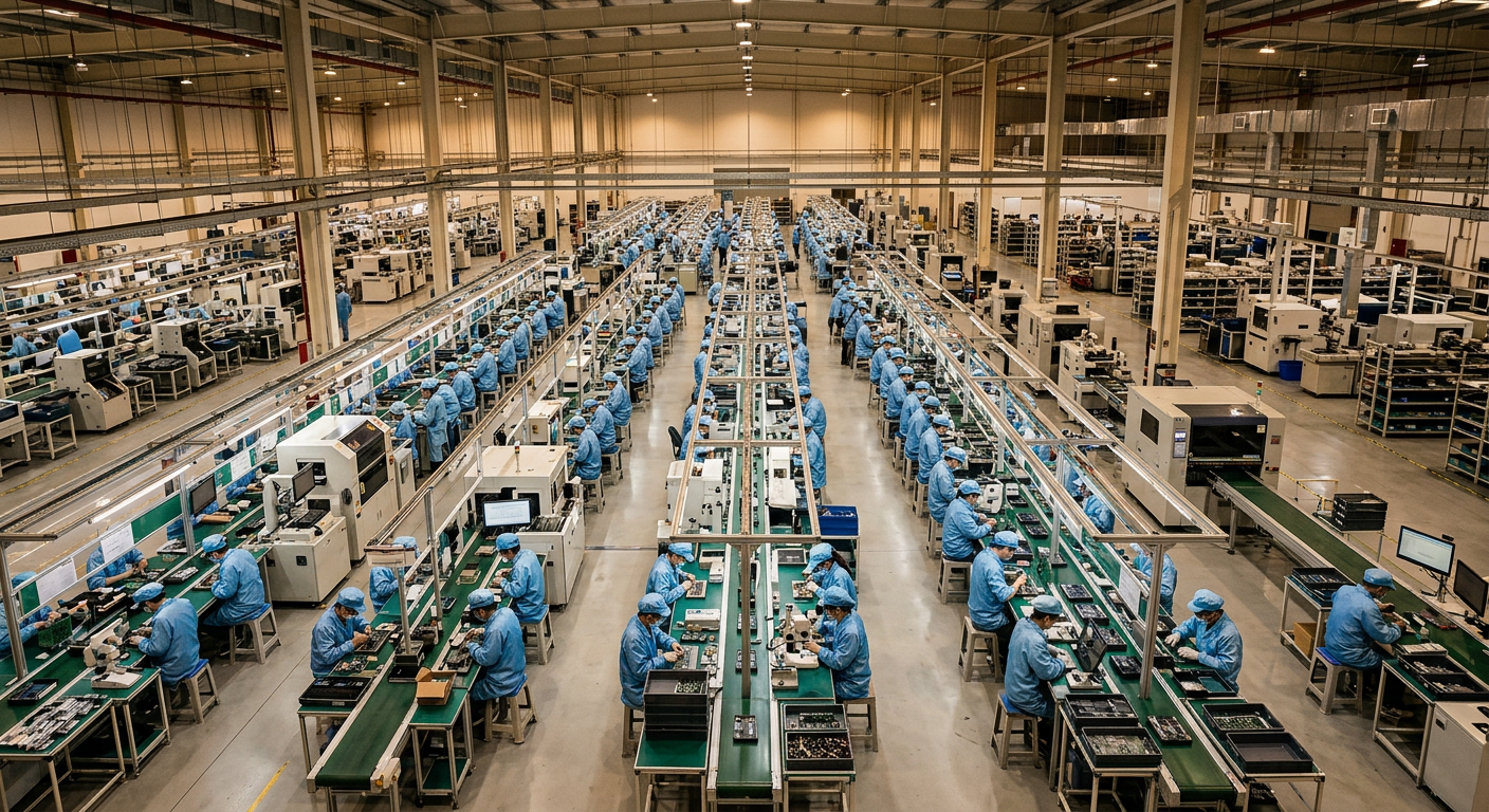 Shenzhen elektronik fabrikası üretim hattı